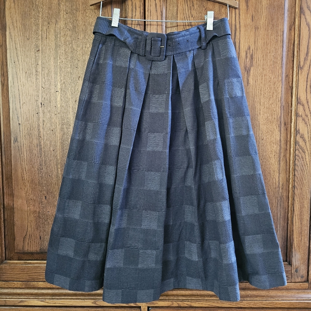L.L. Bean Signature Pleated A Line Midi Skirt